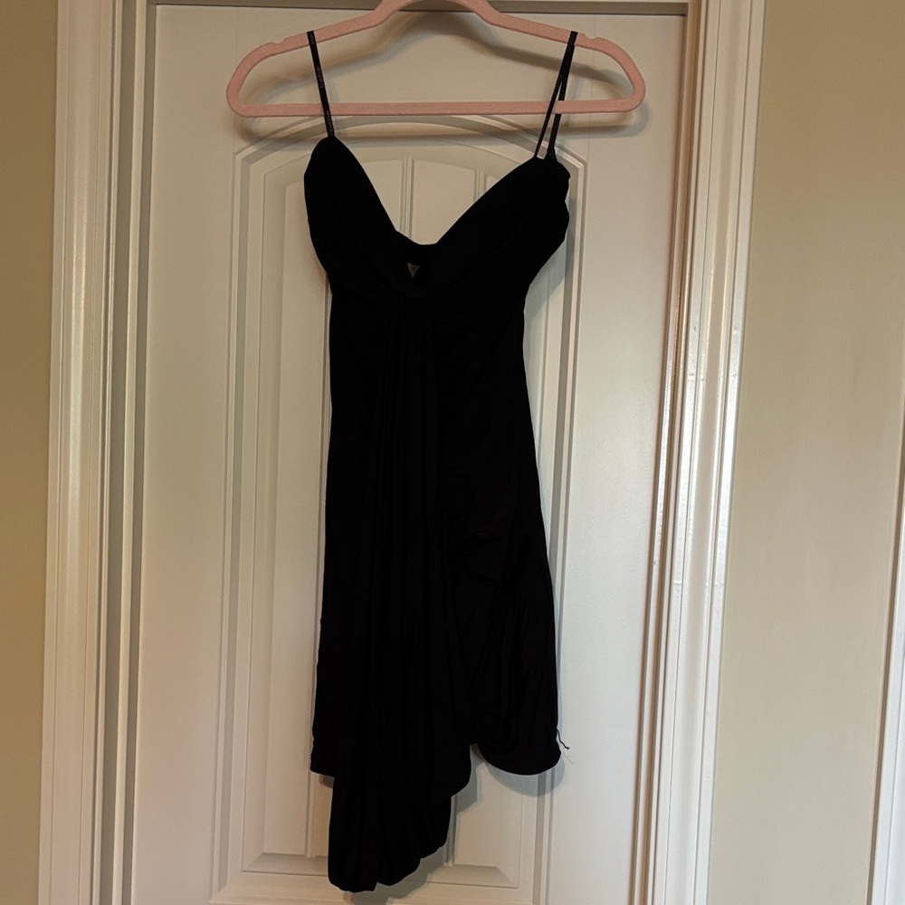bebe Black Asymmetrical Dress